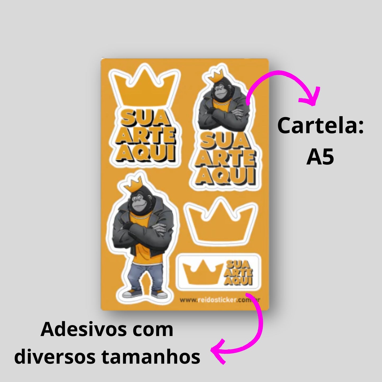 Cartela de Adesivos Personalizados