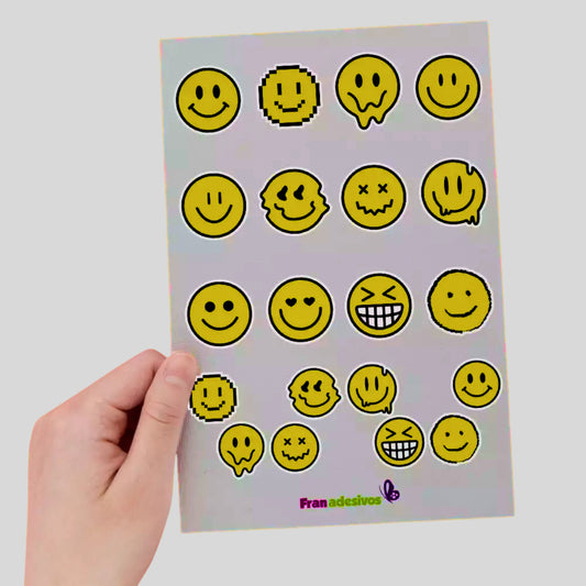Cartela de Adesivos Personalizados